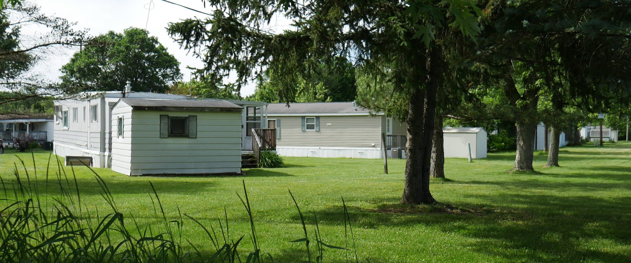 Wooded home sites and mature trees at Lapeer Meadows